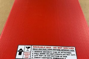 Red Corrugated Plastic Box Top